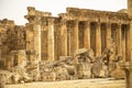 Roman ruins of ancient Heliopolis. Baalbek, Bekaa Valley, Lebanon