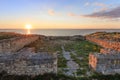 Argamum Organe fortress ruins, Romania Royalty Free Stock Photo