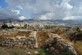 Roman ruins of Byblos, Mediterranean coast, Lebanon Royalty Free Stock Photo