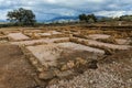 Roman ruins of Caparra are located in the pasture Casablanc Royalty Free Stock Photo
