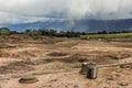 Roman ruins of Caparra in the pasture Casablanca, between Oliva de Plasencia and Guijo de Granadilla