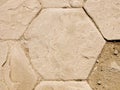 Roman ruins detail hexagon