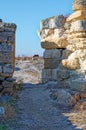 Roman ruins of Histria citadel - Romania Royalty Free Stock Photo