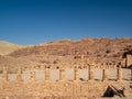 Roman ruins, Petra historic and archaeological city carved from sandstone stone, Jordan, Middle East Royalty Free Stock Photo