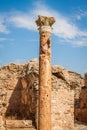 Roman ruins Sanctuaire Esculape Thuburbo Majus Tunisia