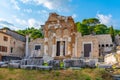 Roman ruins of Tempio Capitolino in Brescia, Italy Royalty Free Stock Photo