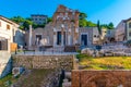 Roman ruins of Tempio Capitolino in Brescia, Italy Royalty Free Stock Photo
