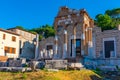 Roman ruins of Tempio Capitolino in Brescia, Italy Royalty Free Stock Photo