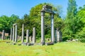 Roman Ruins in Virginia Water Park Royalty Free Stock Photo