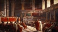 Roman Senate: Majestic Assembly Captured in Authentic Historical Painting