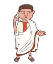 Roman senator cartoon character