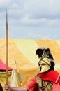 Roman Sentry guarding tent Royalty Free Stock Photo