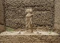 Roman shrine with a headless sculpture of Isis in the north-western corner of the forecourt of the Luxor Temple.