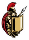 Roman soldier with big shield Royalty Free Stock Photo