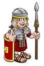 Roman Soldier Cartoon Character Royalty Free Stock Photo