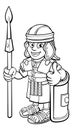 Roman Soldier Cartoon Character Royalty Free Stock Photo