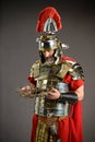 Roman Soldier Honding Crown of Thorns Royalty Free Stock Photo