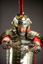 Roman Soldier Honding Crown of Thorns Royalty Free Stock Photo