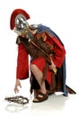 Roman Soldier Reaching For Crown of Thorns Royalty Free Stock Photo