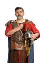 Roman Soldier Saluting Royalty Free Stock Photo