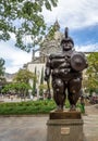 Roman Soldier Statue at Botero Square - Medellin, Antioquia, Colombia Royalty Free Stock Photo