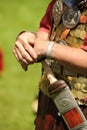 Roman soldier with sword Royalty Free Stock Photo