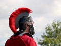Roman soldier with a iron helmet Royalty Free Stock Photo