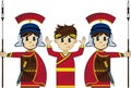 Roman Soldiers and Emperor