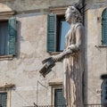 The roman statue called Madonna Verona in Piazza delle Erbe, Verona, Italy Royalty Free Stock Photo