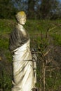 Roman statue in open air, at the archaeological site of Dion, Greece, Royalty Free Stock Photo