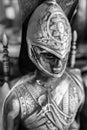 Roman statue solder. Close up a roman warrior solder iron statue Royalty Free Stock Photo