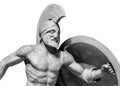 Roman statue of warrior in helmet Royalty Free Stock Photo