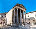Roman Temple of Augustus in Pula, Croatia Royalty Free Stock Photo