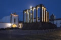 Roman Temple in the city of Evora in Portugal
