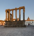 Roman temple of evora historical centre of city world heritage site Royalty Free Stock Photo