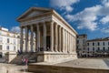 Roman temple Maison Carree in city of Nimes, France