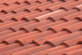 Roman terracotta tiles on an italian country house Royalty Free Stock Photo