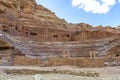 Roman theater arena in Nabatean city of Petra Royalty Free Stock Photo