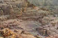Roman theater arena in nabatean city of petra jordan Royalty Free Stock Photo