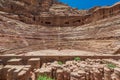 Roman theater arena in nabatean city of petra jordan Royalty Free Stock Photo