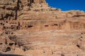 Roman theater arena in Nabatean city of Petra Jordan Royalty Free Stock Photo