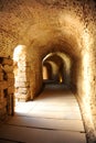 Interior gallery and vomitorium of Theatrum Balbi, Roman theater of Cadiz, Andalusia, Spain