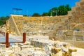 Roman theatre in the ancient Kourion site on Cyprus Royalty Free Stock Photo