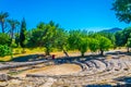 Roman theatre of Pollentia at Alcudia, Mallorca, Spain Royalty Free Stock Photo