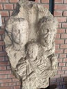 Roman tombstone fragment with family presentation Sremska Mitrovica Serbia