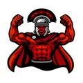 Roman Warrior Muscle Mascot Royalty Free Stock Photo