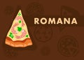 Romana Pizza Web Banner Flat Cartoon Template