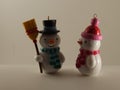 Hallmark love couple.. snowpeople romance is in the air