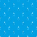 Romance candle pattern vector seamless blue Royalty Free Stock Photo