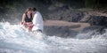 Romance Engagement Couple Love Beach Ocean Lovers Relationship Royalty Free Stock Photo